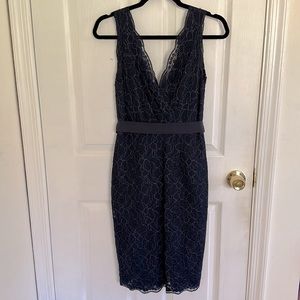 Watters navy blue dress